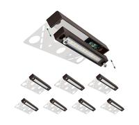 GKOLED 8-Pack Replaceable 6.8" LED Hardscape Lights, Low Voltage Retaining Wall Light, Paver Wall Hardscape Lighting, Outdoor Landscape Step Lights, 12VAC/DC 1.5W 2700K, Die-cast Aluminum Housing