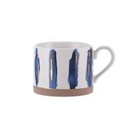 GKRB Nordic Hand-Painted Ceramic Mug 450ml Large-Capacity Ceramic Coffee Cup Home Couple Cup Gold Breakfast Cup Art Tea Cup,D,8.1*`14 CM