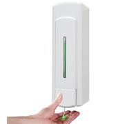 GKSCXEXE 350ML Wall Mounted Soap Dispenser, Bathroom Shower Gel Shampoo and Conditioner Dispenser Kitchen Dish Soap Container Wall Hand Body Wash Dispensers for Home Hotel Restaurant (White)