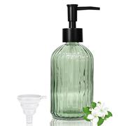 GKSCXEXE 400 ml glass soap dispenser, green, soap dispenser for kitchen and bathroom