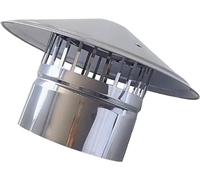 GKSNCJSMF Chimney, Stainless Steel Cowl Pipe Cover, Windproof Roof Exhaust Pipe Vent Protector, Flue Cowl with Bird Guard (Size : (Inner Diameter 113mm))