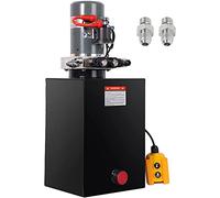 GKSNCJSMF Hydraulic Power Unit with 10 Quart Iron Oil Tank 12V DC Motor Double Acting Performance Pump for Car Lifting Dump Trailer