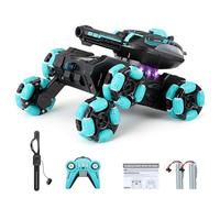 Gkstly RC Tank Toy, Gesture Sensing RC Stunt Car with Light & Music, 2.4G Remote Control Tank Shooting Water Bullets, 360° Rotation Drift Tanks Birthday Festival Gifts for Adults Boys Girls