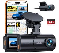 GKU 4K Dash Cam Front and Rear, STARVIS 2 Sensor, 5.8GHz WiFi 6 Dashcam