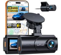 GKU 4K Dash Cam Front and Rear, STARVIS 2 Sensor, 5.8GHz WiFi 6 Dashcam