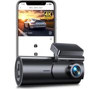 GKU 4K Dash Cam Front, WiFi Dashcam, 2160P Dash Camera for Cars with Super Night Vision, WDR, 170° Wide Angle, APP Control, G-Sensor, 24H Parking Mode, Loop Recording, Max 256GB (Black)