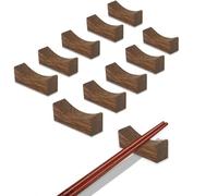 Gkuehry 10pcs Wooden Chopstick Rests and Holders for Spoons Forks Knives, Natural Healthy Cutlery Rests Stands Set for Home Kitchen Dining Table Restaurant Party, WHBQXS0129