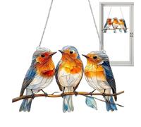 Gkumgwo Bird Decorations - Acrylic 2d Flat Bird Wall Decor | Sun Catcher Cute Hangable Colorful for Balconies Garden Patio Lawn Porch Home Outdoor Indoor Yard