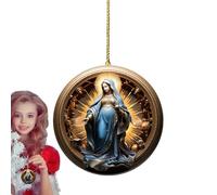 Gkumgwo Christian Christmas Ornaments | 2D Acrylic Religious Christmas Decoration - Nativity Tree Ornaments | for Home, Garden Tree, Easter, Holiday, Books, Interior of the Car