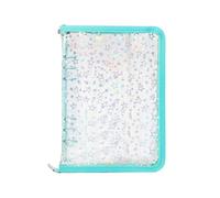 Gkumgwo Clip Binder Refillable - Sticker Collection Book - Zip Card Storage Book for Stickers Receipts Tape Tickets Small Accessories School Business Meeting Project Manager