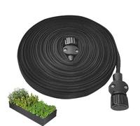 Gkumgwo Flat Sprinkler Hose,Drip Garden Hose - 50 Ft Kink-Resistant Double Layer Flat Leak-Proof Expandable for Vegetable Bed Greenhouse Outdoor Plants Lawn Watering