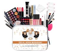 Gkumgwo Full Face Makeup Set,Makeup Kits for Girls with Makeup Bag - Includes Eyeshadow Palette, Mascara, Lip Gloss, Foundation, Beauty Sponge
