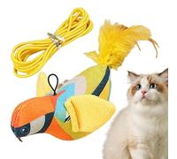 Gkumgwo Interactive Bird Cat Toy - Realistic Chirping Flying Animal | with Rope Interactive Kitten Toys - for Instinct Practice Agility Training Foraging Outdoor Kitten Solo Play Pet Birthday