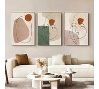 GKUVBF Abstract Geometric Poster Matisse Face Line Canvas Painting Nordic Modern Living Room Wall Art Print Picture Home Decor 60x80cm-3Pieces Frameless