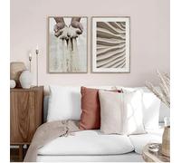 GKUVBF Abstract Sand Desert Nature Scenery Canvas Painting Poster Print Wall Art Landscape Picture for Living Room Home Decor(70x100cm/2Pcs Frameless)