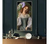 GKUVBF Arthur Hughes Lady with lilac Aesthetic Canvas Picture Art Print Poster for Modern Living Room Home Wall Decoration(40x80cm/Frameless)
