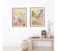 GKUVBF Australian Flower Rainbow Nature Mountain Sunrise Landscape Abstract Canvas Posters Prints for Room Home Wall Decor(30x45cm/2Pcs Frameless)