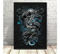 GKUVBF Chinese Dragon Canvas Painting Wall Art Painting Animal Painting Poster for Living Room Modern Home Decor Canvas Painting 50x70cm Frameless