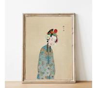 GKUVBF Chinoiserie Peking Opera Ladies Portraits Chinese Art Posters and Prints Canvas Wall Picture for Living Room Home Decor 50x70cm Frameless