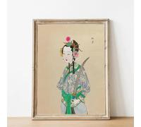 GKUVBF Chinoiserie Peking Opera Ladies Portraits Chinese Art Posters and Prints Canvas Wall Picture for Living Room Home Decor 60x80cm Frameless