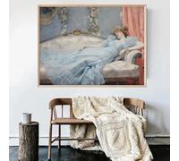 GKUVBF Don’t Rush Me Girl Portrait Poster Vintage Middle Century Sleeping Beauty Canvas Painting Trendy Girly Room Home Decor(70x100cm/Frameless)