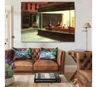 GKUVBF Edward Hopper Wall Art Drawings Vintage Landscape Poster Travel Life Canvas Painting Prints Living Room Home Wall Decor(60x80cm/Frameless)