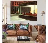 GKUVBF Edward Hopper Wall Art Drawings Vintage Landscape Poster Travel Life Canvas Painting Prints Living Room Home Decor(50x70cm/Frameless)