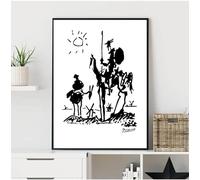 GKUVBF Everyhing you can image is real Pablo Picasso Art Paintings Canvas Print, Don Quixote Poster Painting Wall Picture Decor 30x40cm Frameless