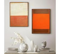 GKUVBF Famous Mark Rothko Colorful Gradient Abstract Posters Prints Canvas Painting Wall Art Picture Living Room Home Decor 80x120cm-2Pieces Frameless