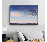 GKUVBF Famous Surrealism Arts Posters Canvas Painting Abstract Rene Magritte Wall Picture Print For Gallery Bedroom Home Decor 50x70cm Frameless