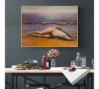GKUVBF Famous Surrealism Arts Posters Canvas Painting Abstract Rene Magritte Wall Picture Print For Gallery Bedroom Home Decor 40x60cm Frameless