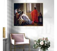 GKUVBF Francesco Hayez《Caterina Cornaro Deposed from the Throne of Cyprus》Canvas Painting Picture Wall Decor Home Decoration(30x45cm/Frameless)