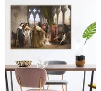 GKUVBF Francesco Hayez《The Last Meeting between Jacopo Foscari and his Family Before Being Sent into Exile》Canvas Print Decor(40x50cm/Frameless)