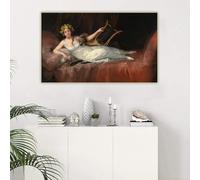 GKUVBF Francisco Goya《Portrait of the Marchioness of Santa Cruz》Canvas Picture Art Print Poster Modern Living Room Home Decor(60x80cm/Frameless)