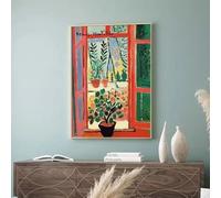 GKUVBF Henri Matisse Open Window Landscape Canvas Painting Poster Prints Nordic Wall Art Painting on Canvas Room Home Decor 80x120cm Frameless