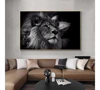 GKUVBF Lion Roaring Wild Animals Family Minimalist Wall Art Print Canvas Painting Posters for Living Room Modern Home Decor 30x40cm Frameless