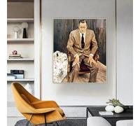 GKUVBF Man in a Chair by Lucian Freud Canvas Picture Art Picture Print Poster Wall Art Picture Home Interior Wall Decoration(30x45cm/Frameless)