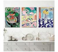 GKUVBF Matisse Retro Posters and Printing Abstract Landscape Wall Art Vintage Canvas Painting for Living Room Home Decor(30x45cm/3Pcs Frameless)