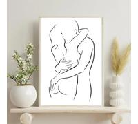 GKUVBF Minimalism Line Drawing Series Poster Print Canvas Art Pictures Home for Livingroom Bedroom Modern Wall Decor Painting 60x80cm Frameless