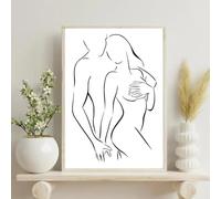 GKUVBF Minimalism Line Drawing Series Poster Print Canvas Art Pictures Home for Livingroom Bedroom Modern Wall Decor Painting 50x70cm Frameless