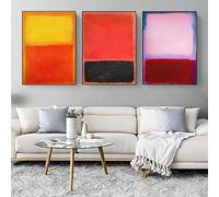GKUVBF Modern Famous Mark Rothko Colorful Artwork Nordic Abstract Poster Canvas Paintings Wall Art Pictures Home Wall Decor 50x70cm-3Pieces Frameless
