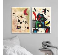 GKUVBF Modern Joan Miro Surrealism Art Posters And Prints Canvas Painting Wall Art Pictures Abstract Room Home Decorative(50x70cm/2Pcs Frameless)