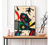GKUVBF Modern Joan Miro Surrealism Art Posters And Prints Canvas Painting Wall Art Pictures Abstract Room Home Decorative(30x40cm/Frameless)