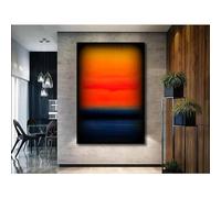 GKUVBF Modern Minimalist Wall Art Mark Rothko Blue Orange HD Canvas Print Poster Home Living Room Bedroom Decorative Painting 60x80cm Frameless