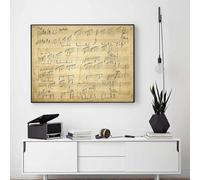GKUVBF Moonlight Sonata Score Vintage Poster Canvas Painting Ludwig van Beethoven Artwork Prints Music Wall Decor Canvas Prints 50x70cm Frameless