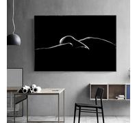 GKUVBF Nude Woman Poster Nordic Black White Fashion Sexy Girl Picture Print Canvas Painting Wall Art Bedroom Decor Home Mural 40x60cm Frameless