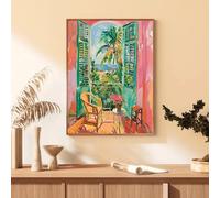 GKUVBF Open Window Henri Matisse Landscape Vintage Posters and Print Canvas Printing Wall Art Picture for Living Room Decor(30x45cm/Frameless)