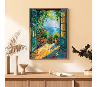 GKUVBF Open Window Henri Matisse Landscape Vintage Posters and Print Canvas Printing Wall Art Picture for Living Room Decor(80x120cn/Frameless)