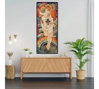 GKUVBF Phoebe Anna Traquair Woman Artworks Poster The Progress of A Soul Print Canvas Painting for Modern Room Home Decor(40x120cm/Frameless)