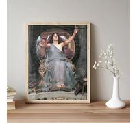 GKUVBF Pre-Raphaelite Victorian Woman Portrait Vintage Poster Females John William Waterhouse Canvas Paintings Room Home Decor(40x60cm/Frameless)